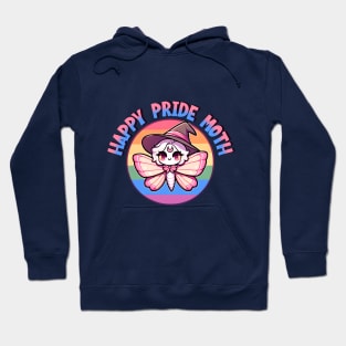 Happy Pride Moth Pun LGBTQ Cute Kawaii Witch Animal Hoodie